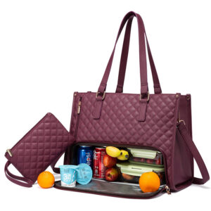 WINE RED - Women's Classy Thermal Insulated Lunch Bag
